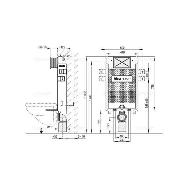 Alcaplast вградено казанче renov modul A115/1000 - Image 2