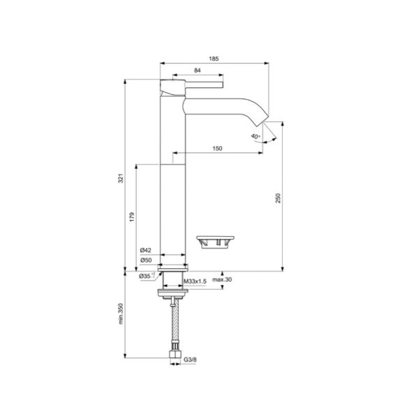 Ideal Standard Ceraline BC269AA Батерија за мијалник - Image 2