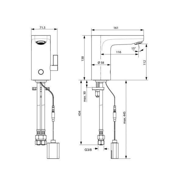 Ideal standard Ceraplus  A6145AA Сензорска батерија за мијалник - Image 2