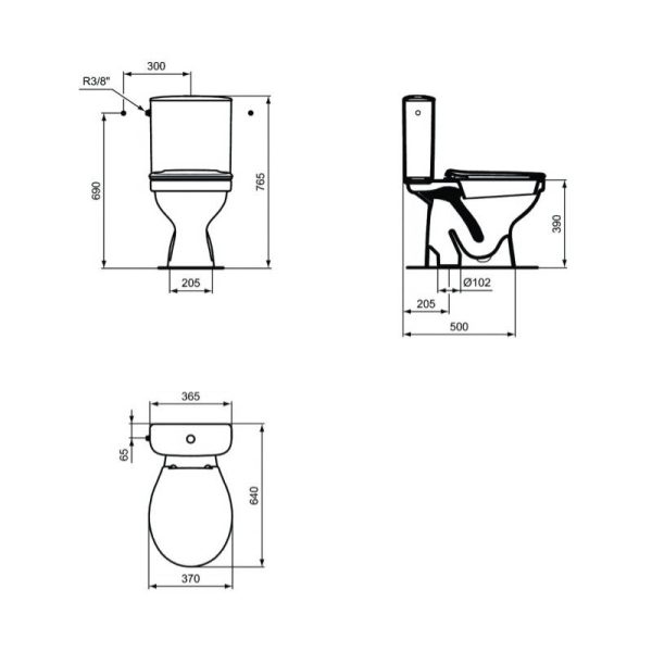 Ideal Standard моноблок Ulissey W835101 балтик - Image 2