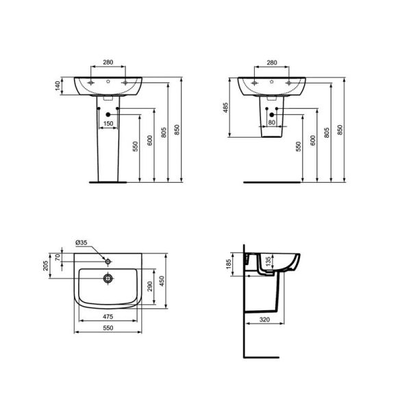 Ideal Standard Tempo Мијалник со получизма сет - Image 2