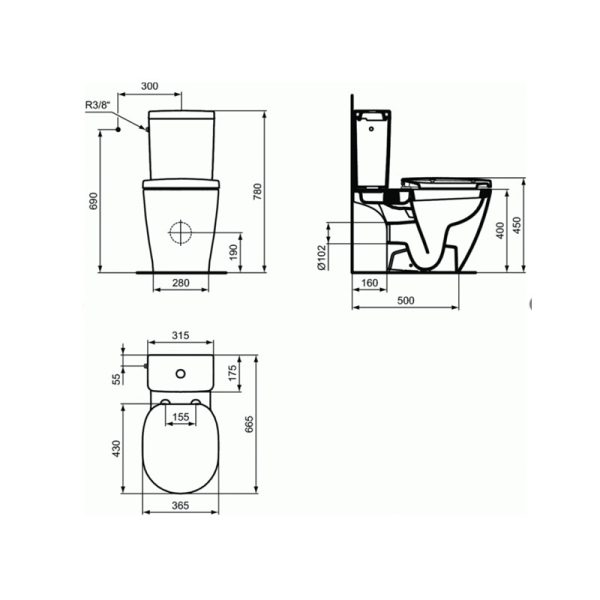 Ideal Standard Cube E717001 Моноблок сет - Image 3