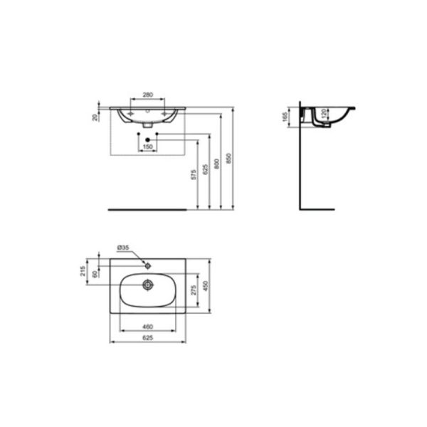 Ideal Standard Tessi T351001 Мијалник 60 cm - Image 2