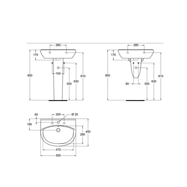 Ideal Standard Ulisse/Style мијалник 55x45 - Image 2