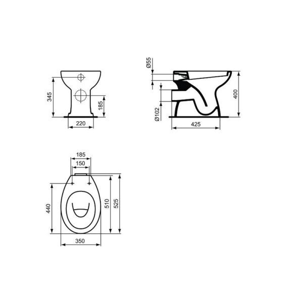 Ideal Standard Alpha WC школка T530801 балтик - Image 2