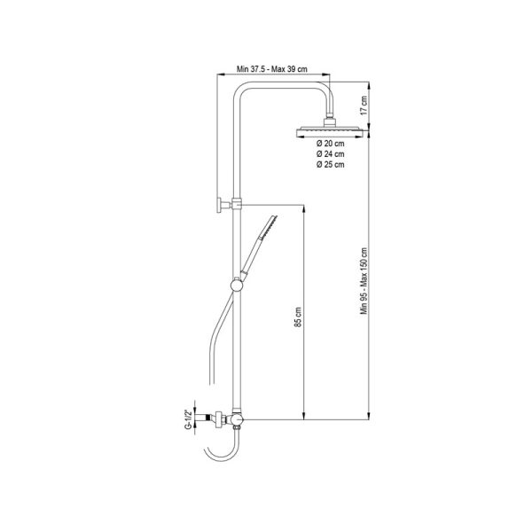 AQG. Wind blu RD 21WBR25SUB02 Туш систем - Image 3