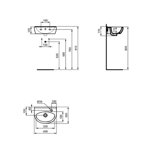 Ideal Standard Ulisse W834901 Мијалник - Image 2